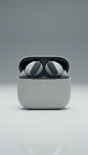 Wireless earbuds with glass touch controls