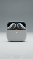 Wireless earbuds with glass touch controls